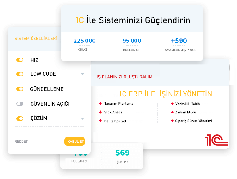 1C:Enterprise ERP ekranı